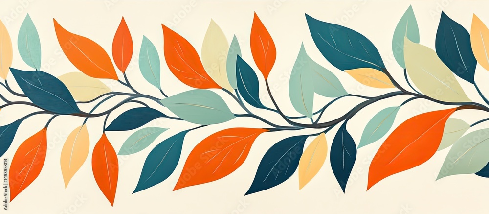 Autumnal Branch Border Autumnal Branch Border