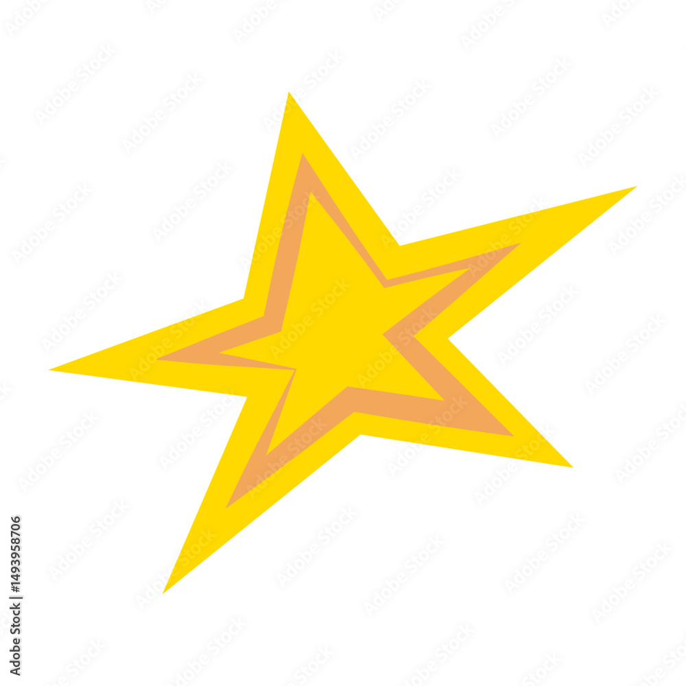 Obraz premium Hand draw cute star shape icon Vector