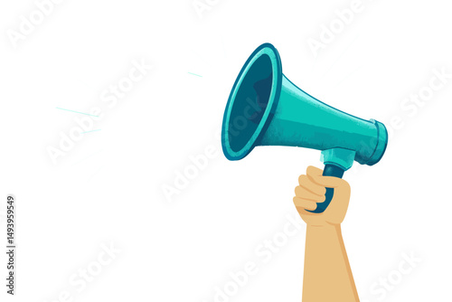 The idea of preparation is highlighted in a business context, where planning is crucial, and a loudspeaker represents the dissemination of a vital message to be communicated loudly and clearly