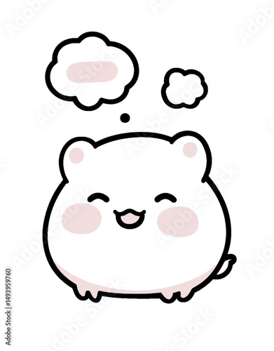 The image features a pig from a cartoon, which is obnoxious, and includes a thought bubble, all in a smooth gradient style