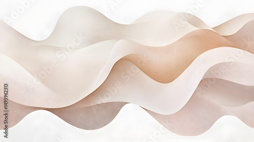 Abstract Beige and White Wave Pattern Background