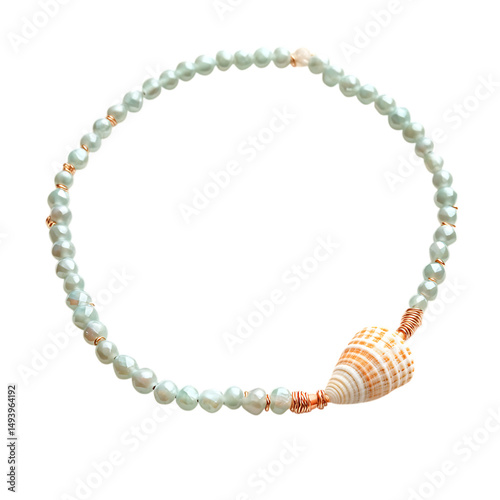 Elegant Anklet with a Delicate Row of Shimmer Isolated on Transparent Background