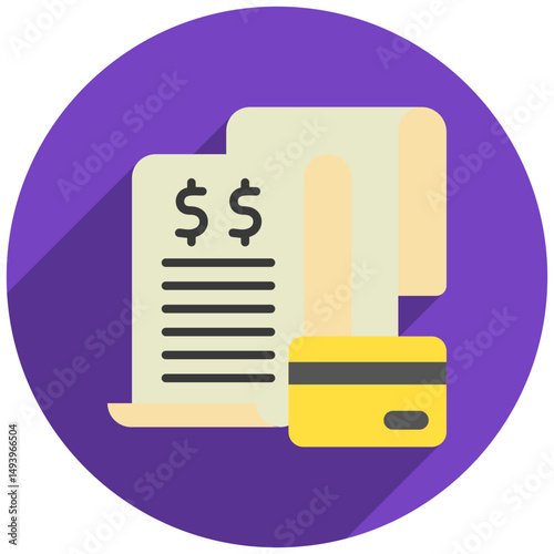 Credit Card rounded flat color, mini illustration icon. use for modern concept, print, UI, UX kit, web and app development. Vector related to sales, logistic and ecommerce