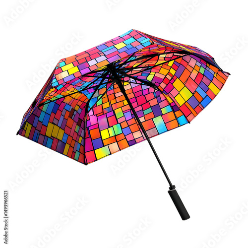 Contemporary Travel Beach Umbrella with a Vibrant D Isolated on Transparent Background