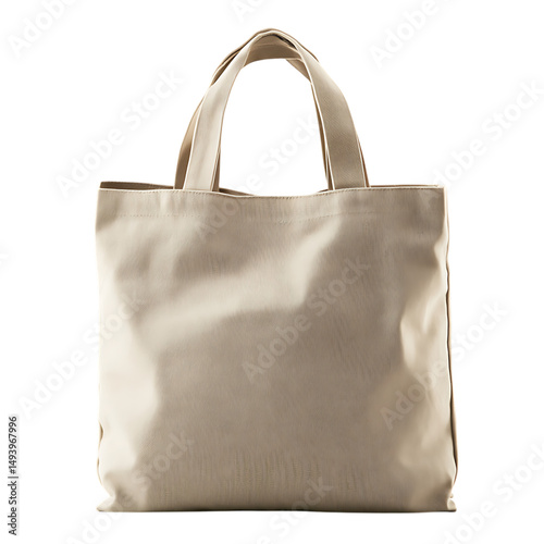 Minimal Canvas Bag with a Crisp Finish and Understated Elegance Isolated on Transparent Background
