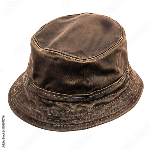Casual Bucket Hat with an Effortlessly Cool Vibe Isolated on Transparent Background