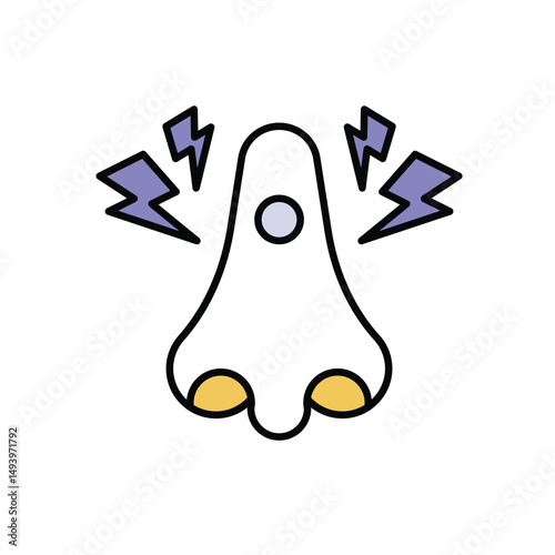 Nasal Congestion Icon vector
