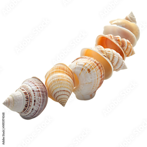 Trendy Shell Bracelet with Minimalist Design Isolated on Transparent Background