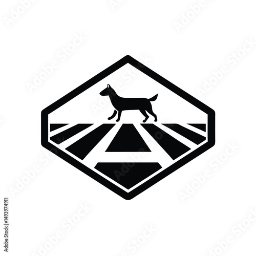 Floating Pedestrian Crossing with Dog Logo