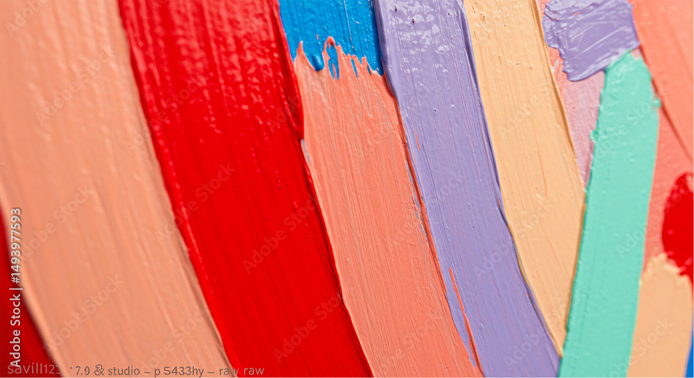 Obraz premium Bold brushstrokes create a vibrant tapestry evoking feelings of joy and energy with thick on transparent background