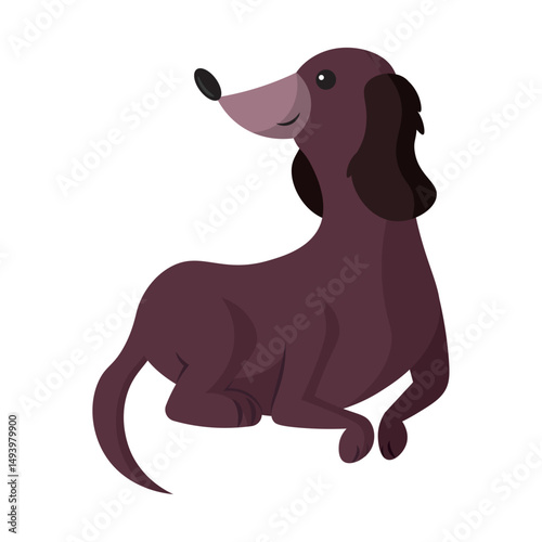 Colored cute dog character Vector