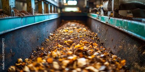 Compost material is sifted using a rotary trommel sifter for effective composting process