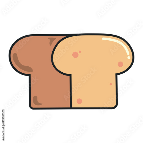 Bread loaf pair icon. Vector