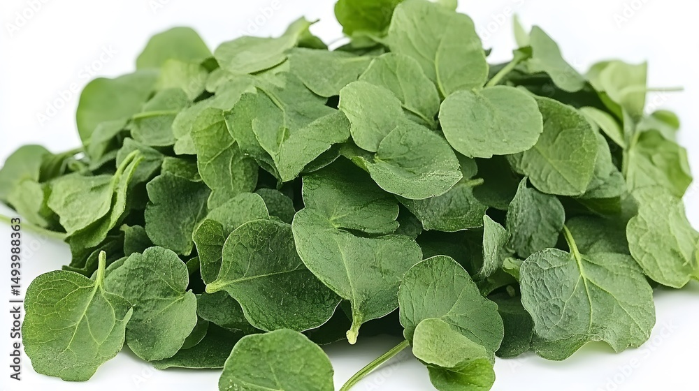 Fototapeta premium Fresh Green Leafy Vegetable Pile Close Up Shot