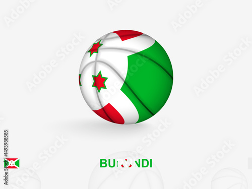 Burundi Basketball Concept with National Flag Design.