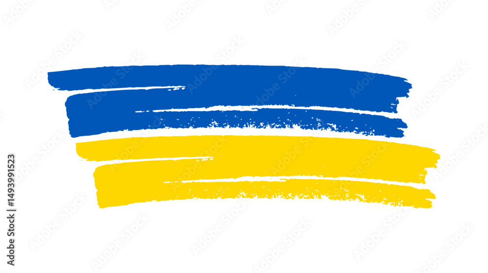 Obraz premium Ukrainian national flag in grunge style