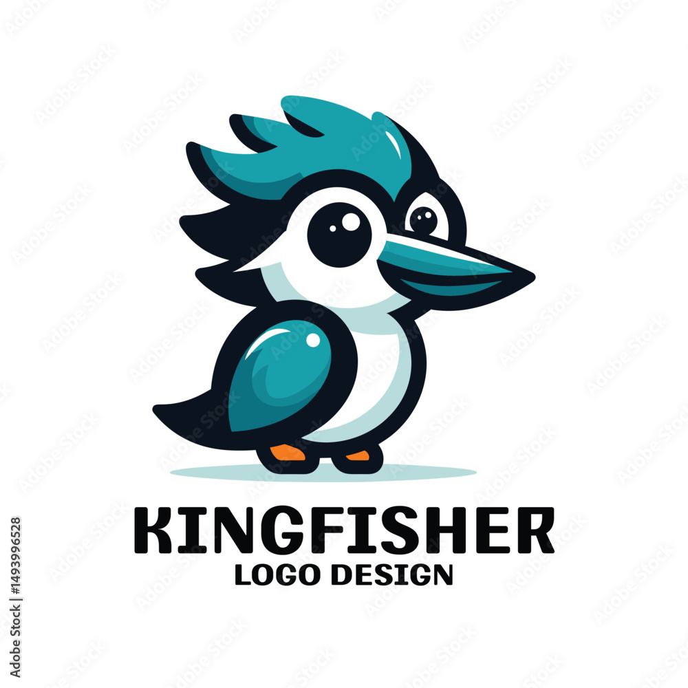 Obraz premium Kingfisher Vector Logo Design