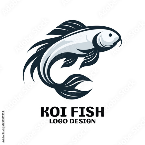 Koi Fish Vector Logo Design