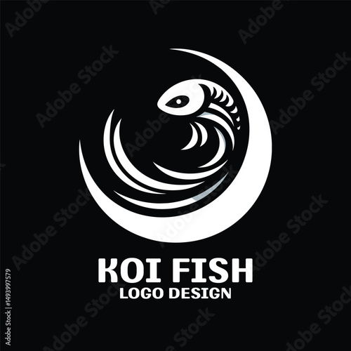 Koi Fish Vector Logo Design