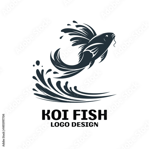 Koi Fish Vector Logo Design