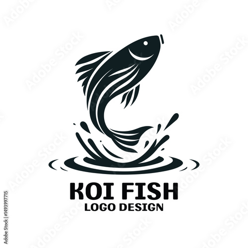Koi Fish Vector Logo Design