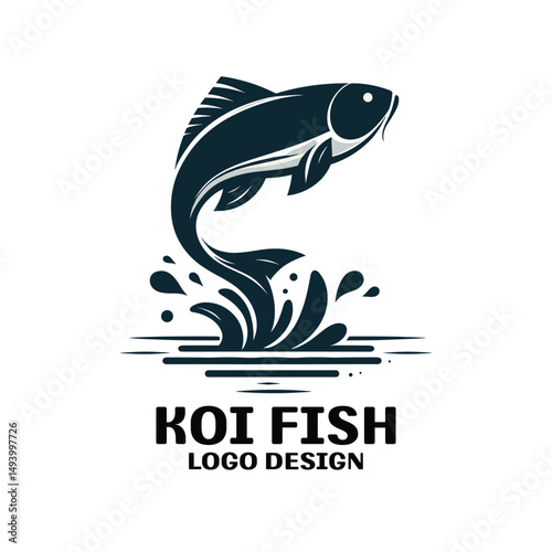 Koi Fish Vector Logo Design