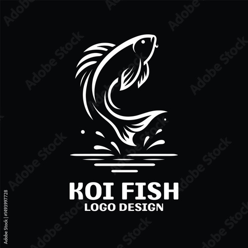 Koi Fish Vector Logo Design