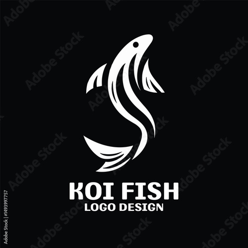 Koi Fish Vector Logo Design