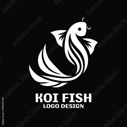 Koi Fish Vector Logo Design