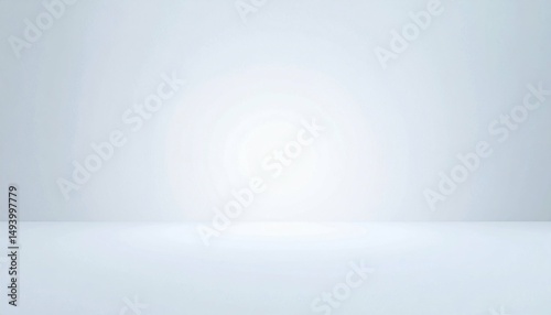 Empty Light Blue Studio Background with Soft Lighting