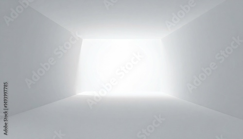 Wallpaper Mural White Space Minimalist Light Tunnel Torontodigital.ca