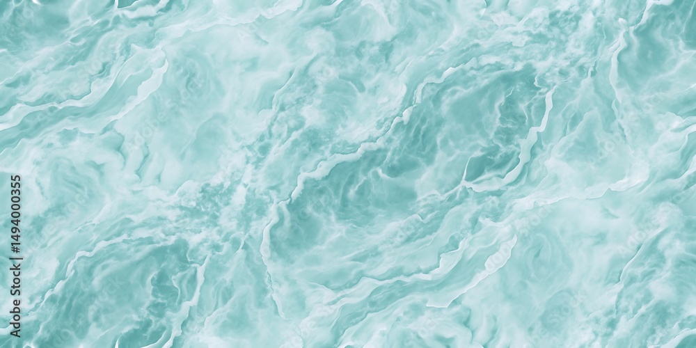 Fototapeta premium Seafoam Green Marble Texture Seamless Pattern Background for Design