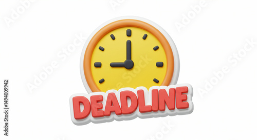 Deadline clock emphasizes the importance of punctuality