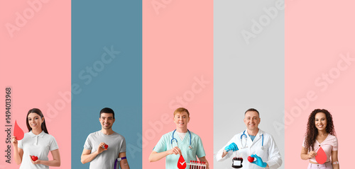 Collage of doctors and youn...