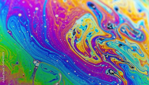 Colorful Abstract Soap Bubble Pattern