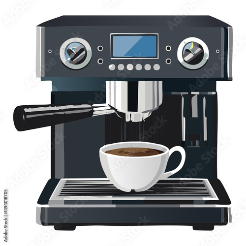 vector illustration of espresso coffee maker