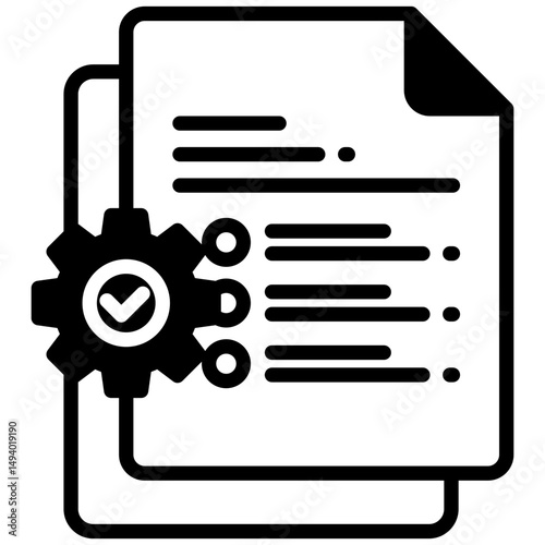 Project management mixed glyph icon. Simple vector icon design in glyph style. Editable vector format