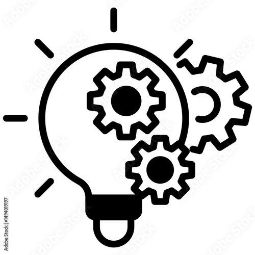 Innovation mixed glyph icon. Simple vector icon design in glyph style. Editable vector format