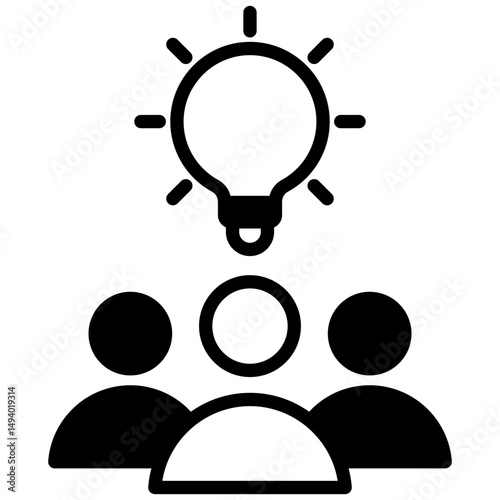 Teamwork mixed glyph icon. Simple vector icon design in glyph style. Editable vector format