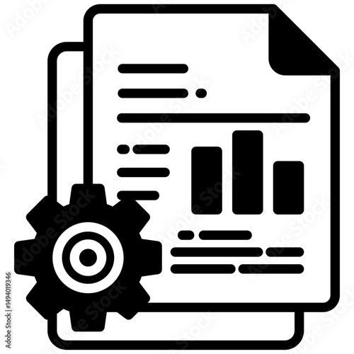 Project mixed glyph icon. Simple vector icon design in glyph style. Editable vector format