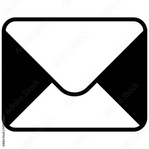 Email mixed glyph icon. Simple vector icon design in glyph style. Editable vector format