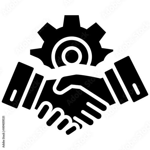 Deal gylph icon. Simple vector icon design in gylph style. Editable vector format