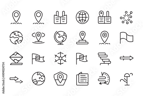 Education icons set with business and communication symbols for web and media design