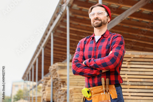 Portrait of male carpenter ...