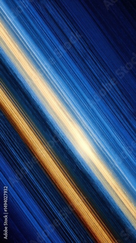 Abstract diagonal lines in blue and gold colors creating a dynamic pattern modern art style graphic design element