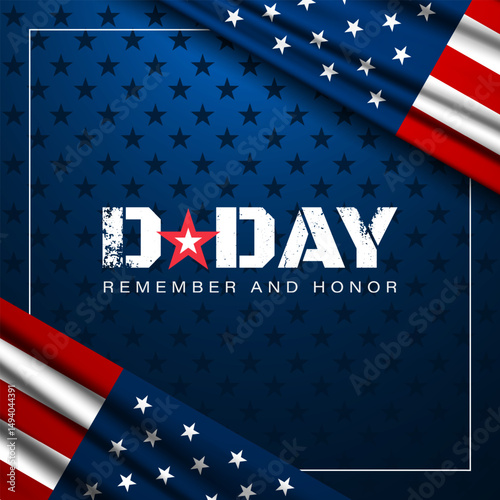 D Day Normandy Landings June 06 Background Design illustration
