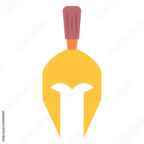 Isolated helmet medieval weapon icon Vector