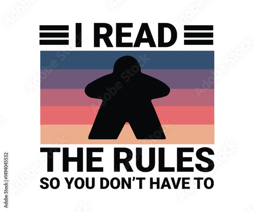I read the rules so you don't have to, trendy gaming T shirt design featuring fun quotes and gamer graphics, perfect for console and PC players
