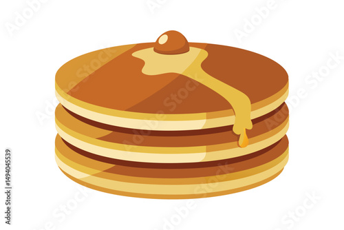 pancakes isolated on white background