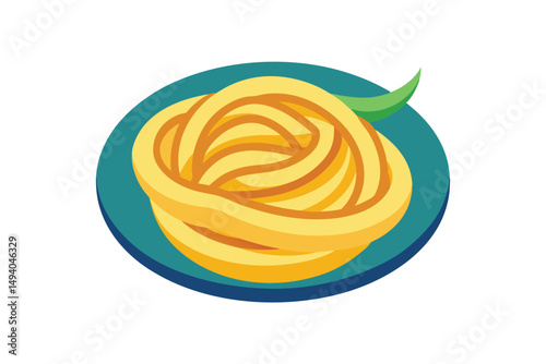Italian pasta vector illustration on white background